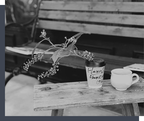 コーヒーとお花をゆったり楽しむ時間